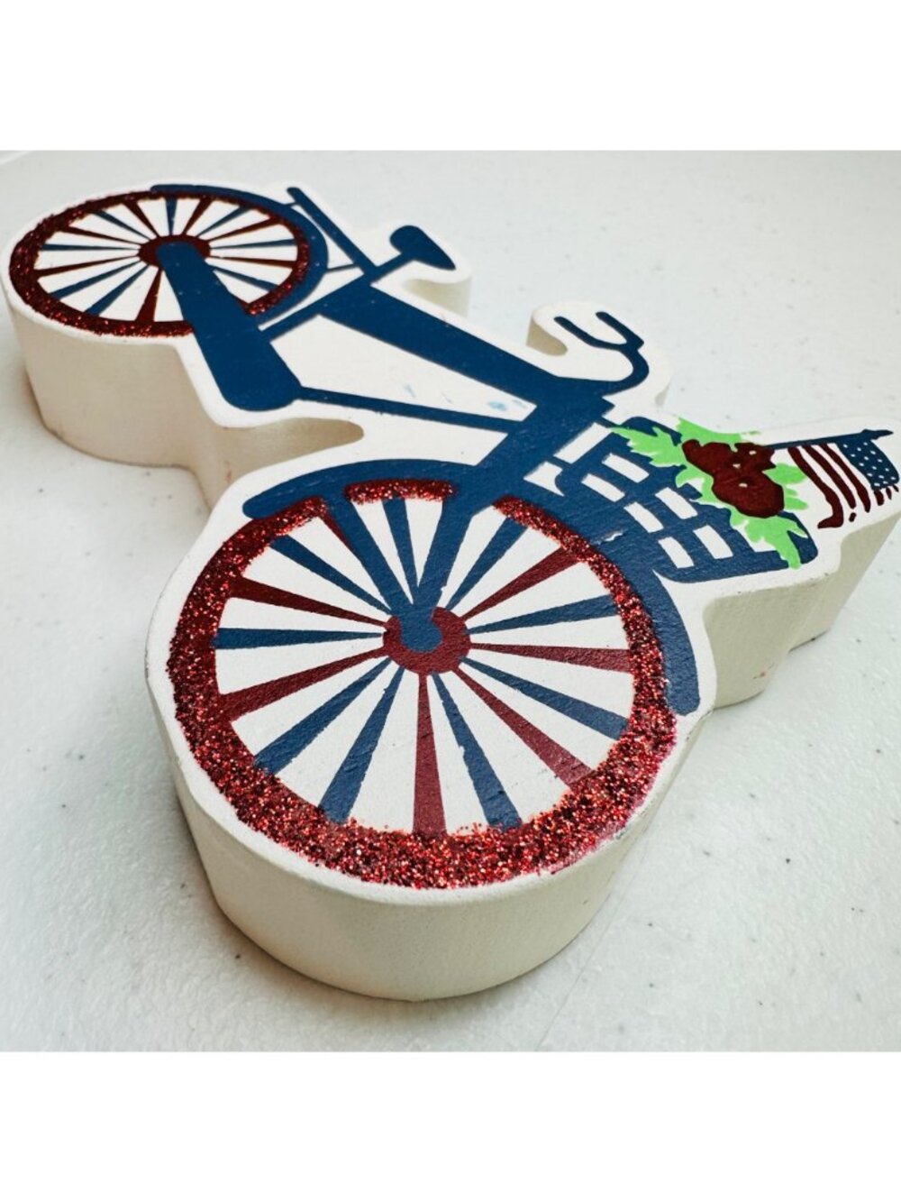 Patriotic decoration tiered tray Fourth of July bicycle Independence Day America - Picture 8 of 10